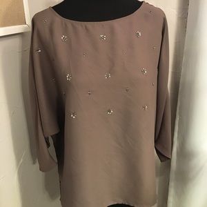 Loft dolman blouse crystal embellished